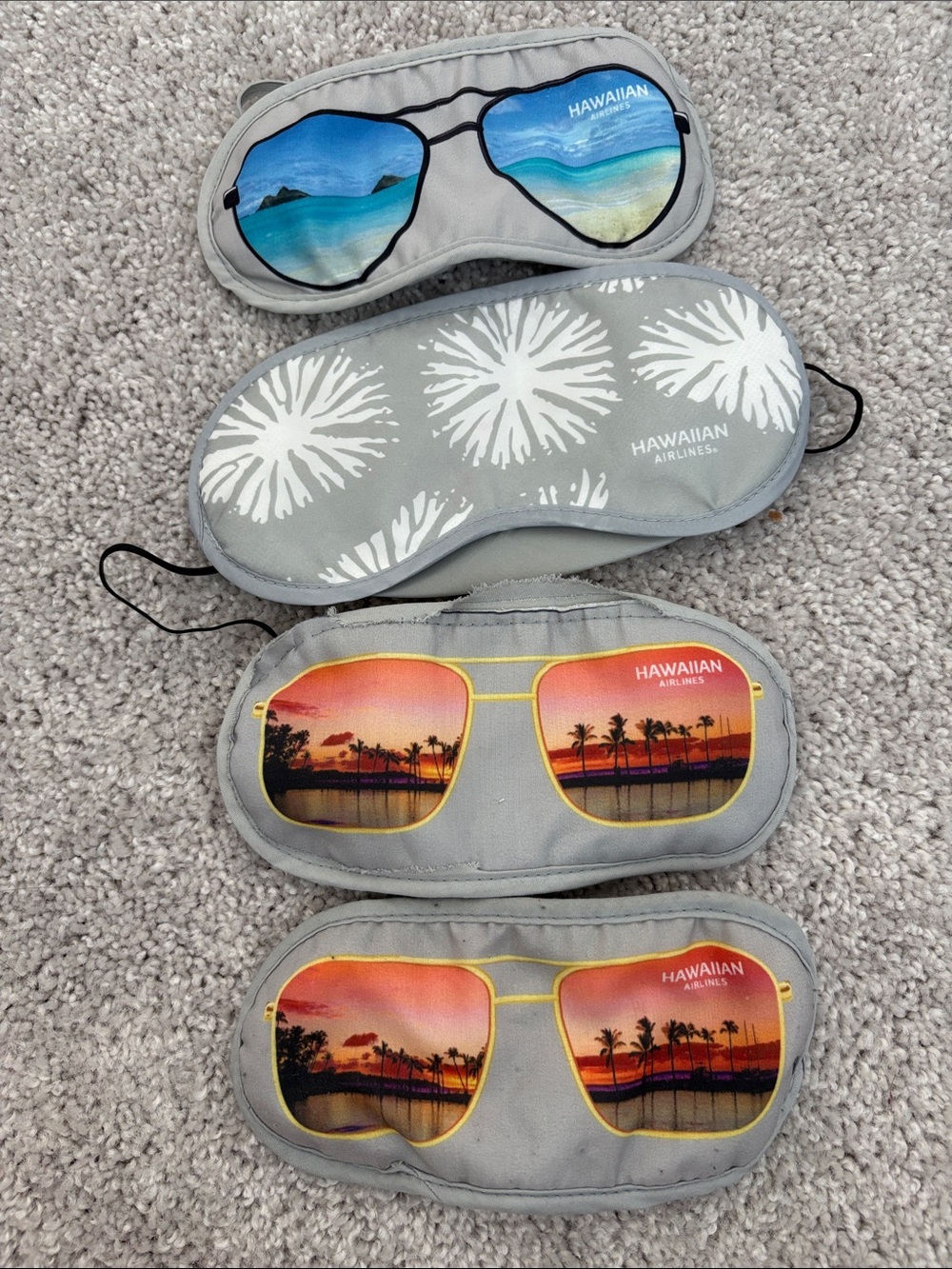 Travel Eye Mask - Assorted Sunset & Ocean Designs Hawaiian airlines